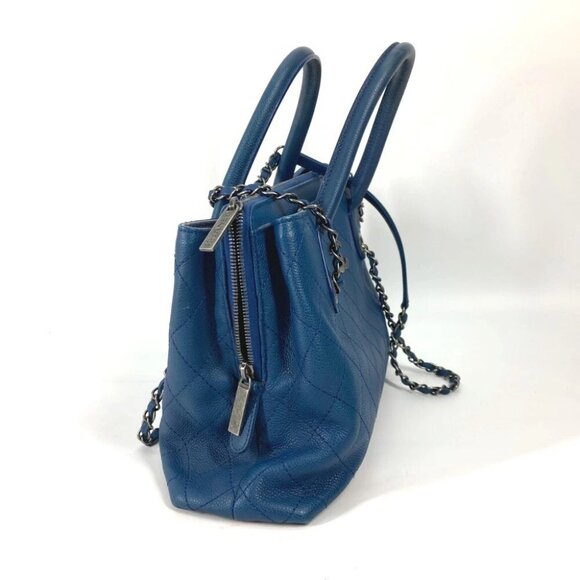 CHANEL Tote Bag Hand Bag CC Mark Matelasse Quilted Chain 2WAY Shoulder Bag - Picture 4 of 14